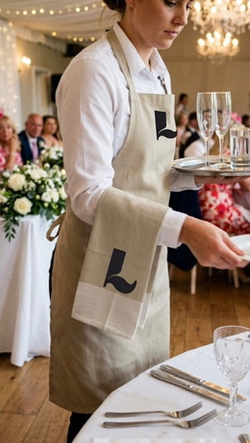 Waiter arm napkin Cloth Embroidered Butler service  cloth Monogramed cotton Napkin wedding reception waitress Server Cloth Butler towel