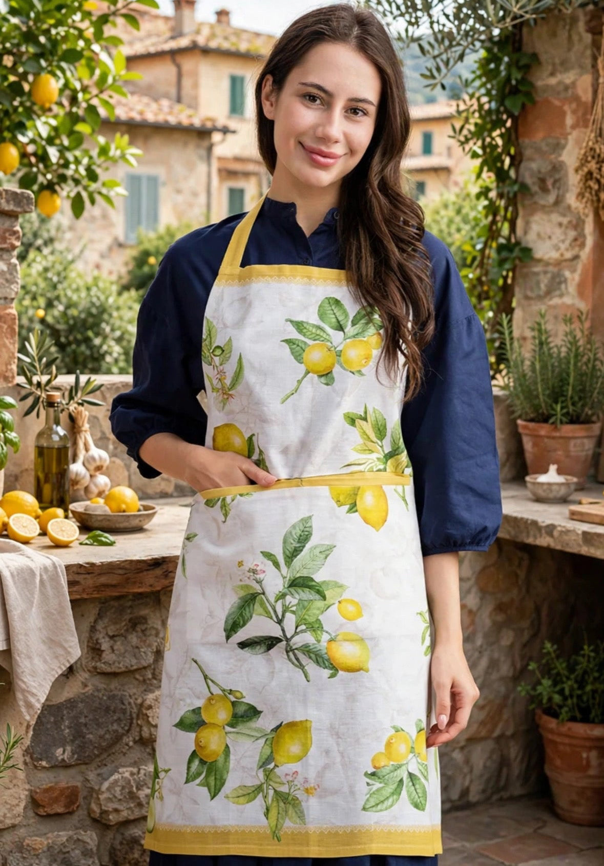 Apron personalized Kitchen cotton Bib teacher Apron unisex custom embroidered