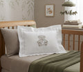 Baby linen hemstitched boudoir announcement pillow for Baby's Nursery Baby Shower Gift newborn babies Heirloom Embroidered Linen crib sham