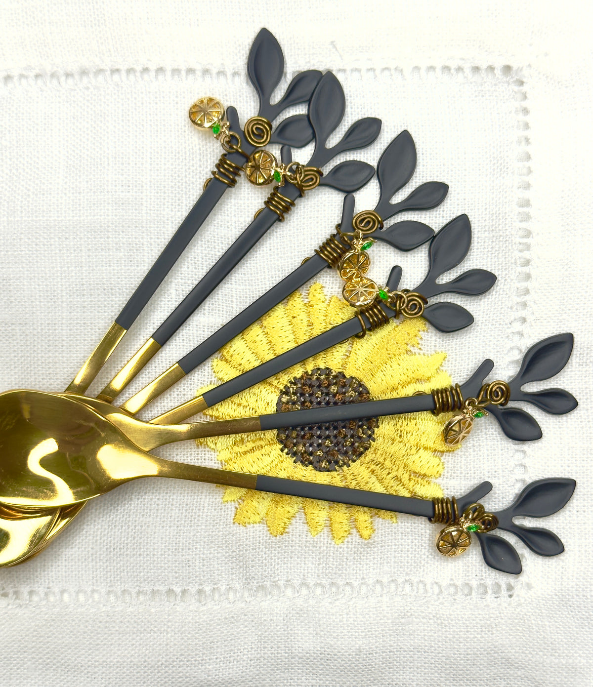 Glass Beaded Teaspoon Wire Wrapped Handmade condiments Sugar Spoon
