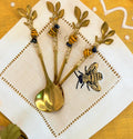 Glass Beaded Teaspoon Wire Wrapped Handmade condiments Sugar Spoon