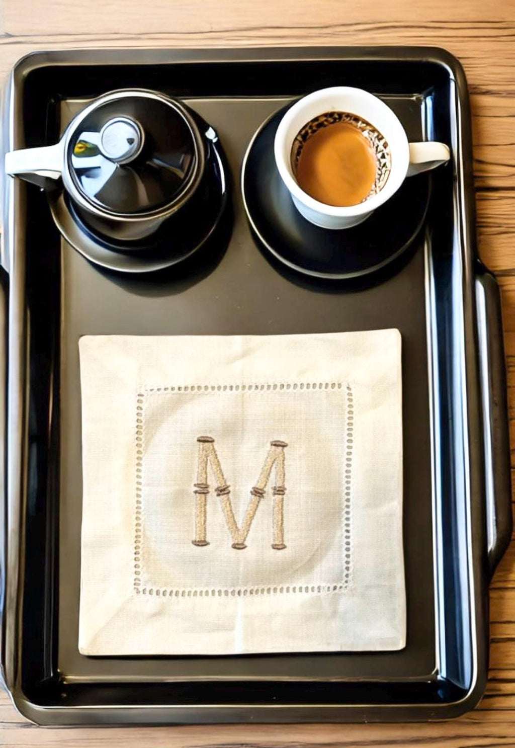 Linen hemstitched Cocktail Napkins Monogram Cocktail Napkin Embroidered Cocktail Napkin/Cocktail brodées Serviette en lin/Aperitivo coasters