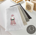Christmas herend Santa Claus linen hand towel Personalized embroidered holiday bathroom towels festive embroidery design handtowels bathroom