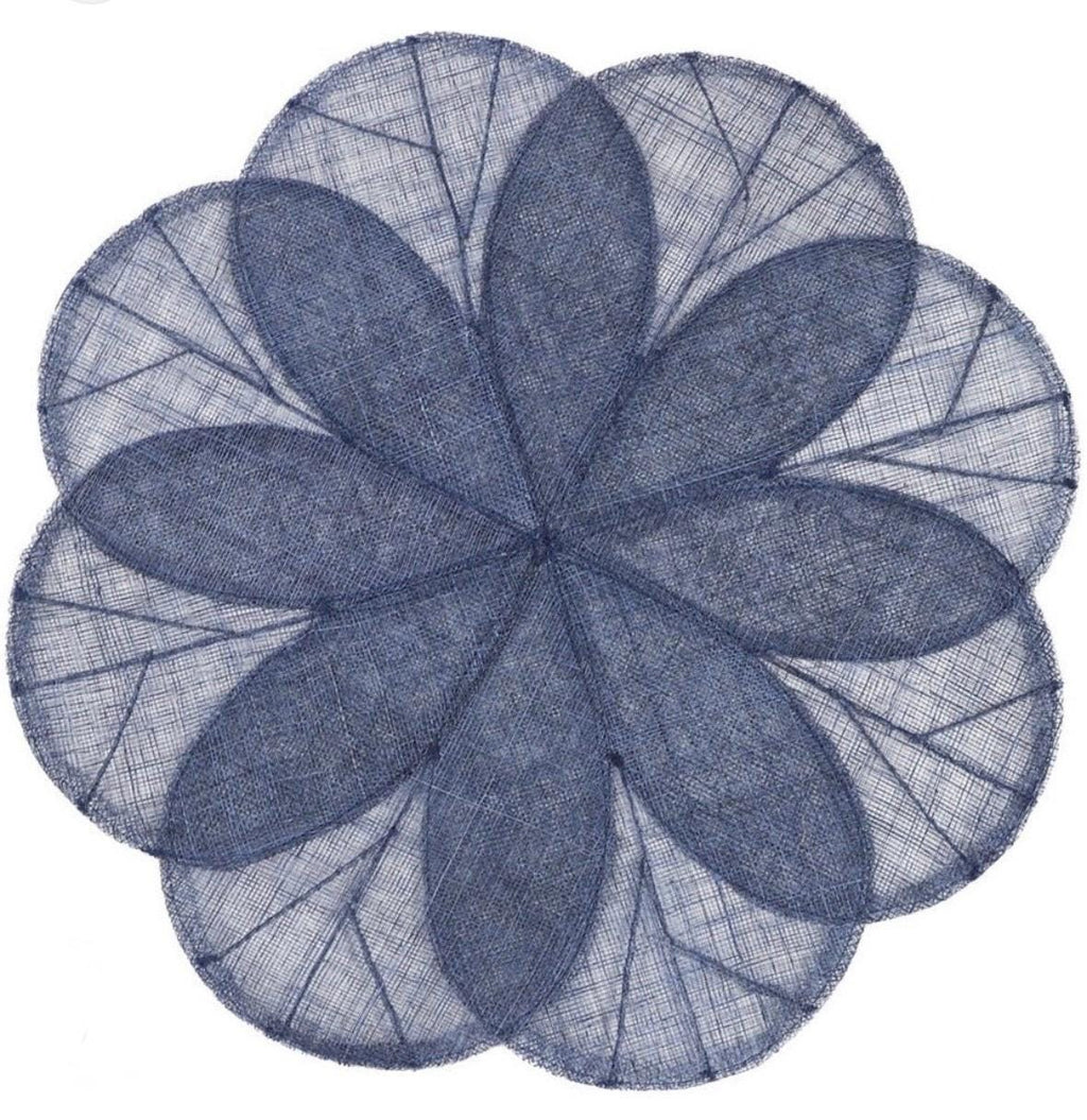 Placemats Natural Fibers round flower design woven fibers placemats