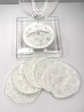 Battenberg Belgian Lace Cocktail Coasters Elegant Wine Glass slip on stem slippers spats Cocktail brodées Serviette en lin Aperitivo