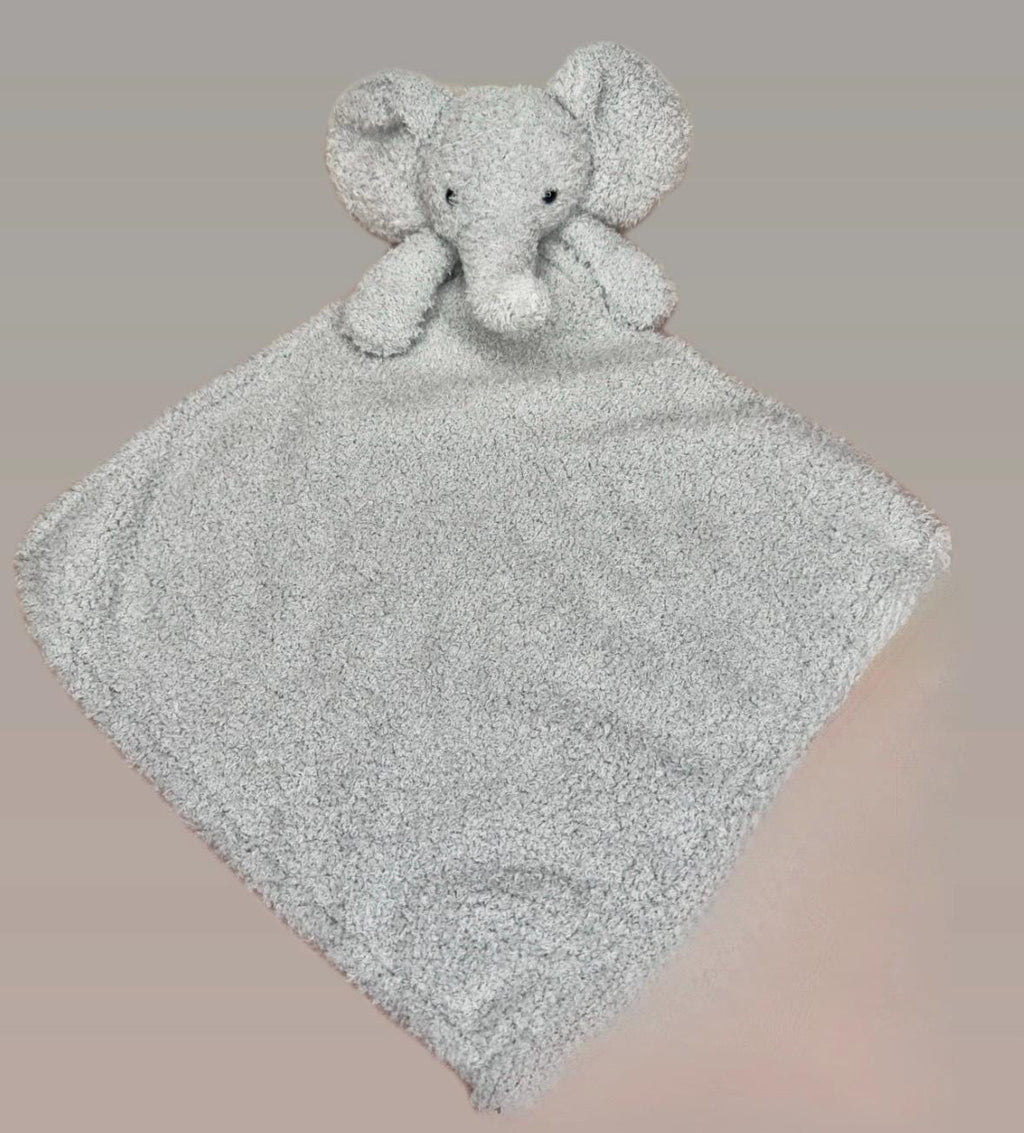 Personalized Cozy Elephant Baby Security Blankie Ultra Soft Plush Comfort Perfect embroidered custom BabyGift newborn accessory animal lovey