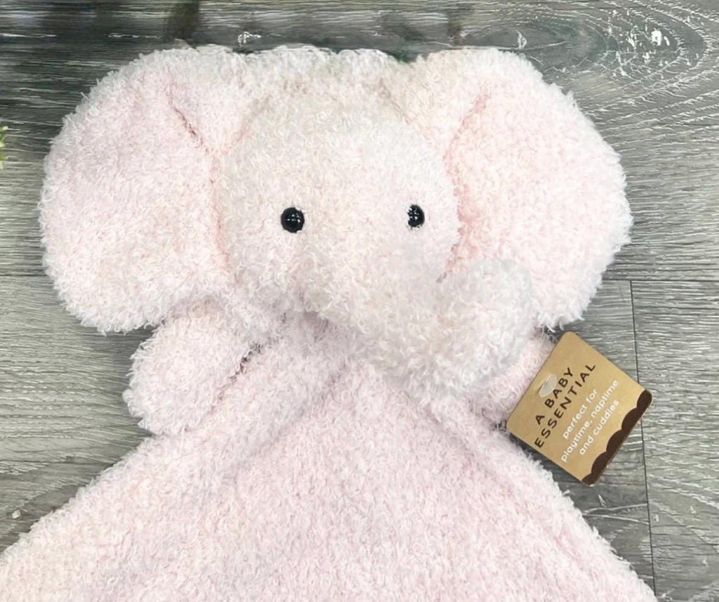 Personalized Cozy Elephant Baby Security Blankie Ultra Soft Plush Comfort Perfect embroidered custom BabyGift newborn accessory animal lovey