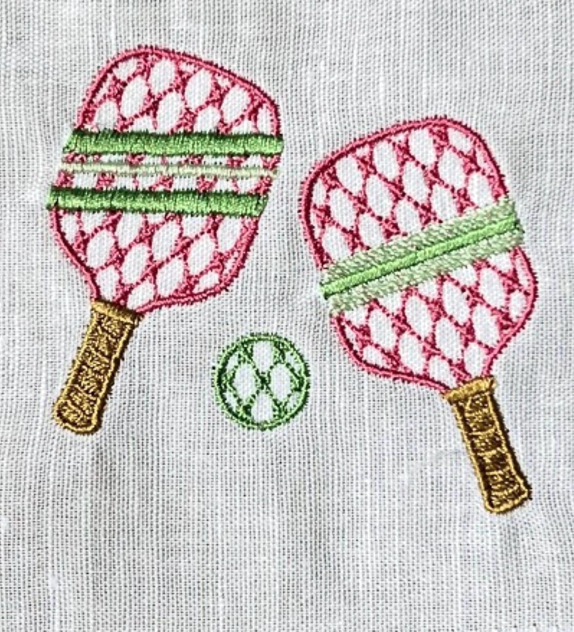 Linen hemstitched Cocktail Napkins Monogram Sports Themed Embroidered Cocktail Napkin Cocktail brodées Serviette en lin Aperitivo coasters
