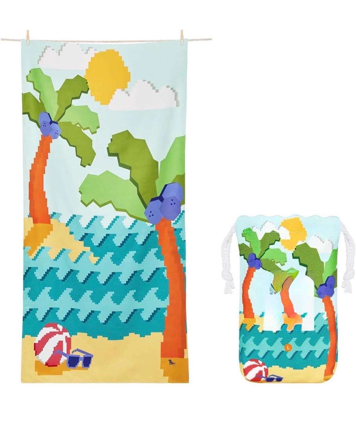 Personalized Quick Dry Beach Towel: Custom Embroidered Pool Towel & Travel Bag