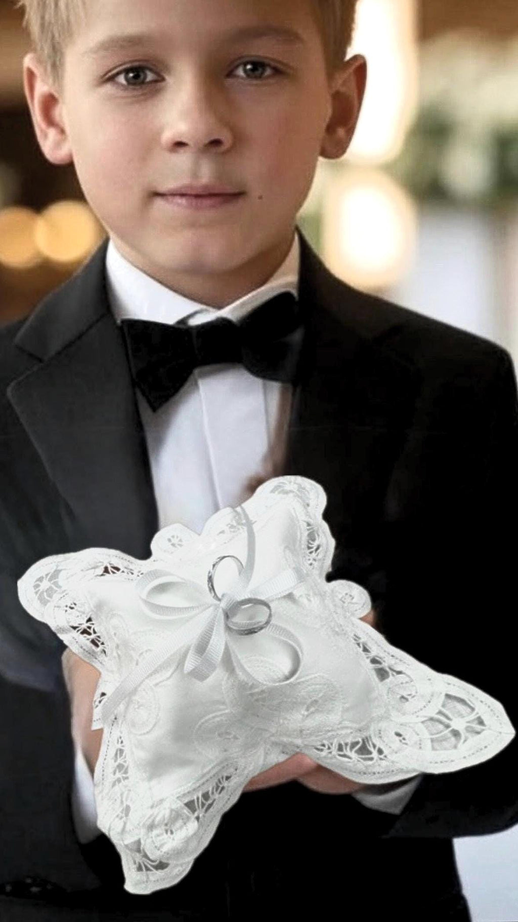 Ring bearer pillow Linen Battenberg Brussels lace Wedding Ring holder pillow bridal keepsake Engagement wedding proposal Ring cushion