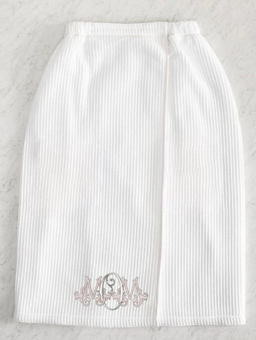 Bridesmaid Monogrammed Waffle Weave Spa bath Wrap Sorority Graduation Bride Bachelorette Party Monogrammed Cotton Bath Wrap Gift