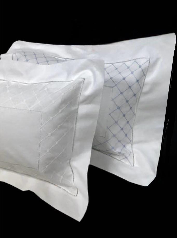 Boudoir pillow Elegant Swiss dots hemstitched Giglucci Personalized Boudoir Pillow
