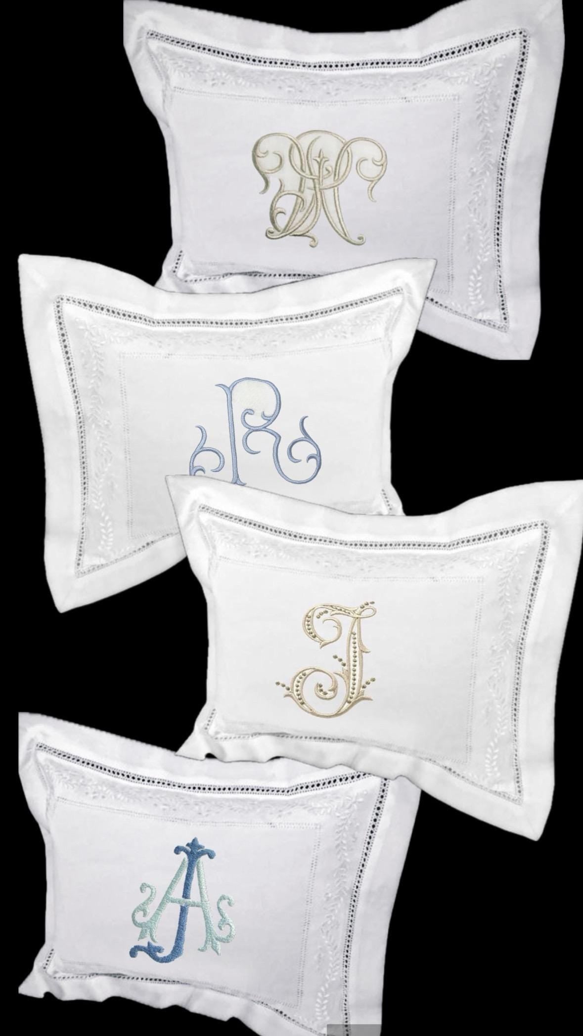 Boudoir pillow Elegant Garland  hemstitched Giglucci Personalized Boudoir Pillow