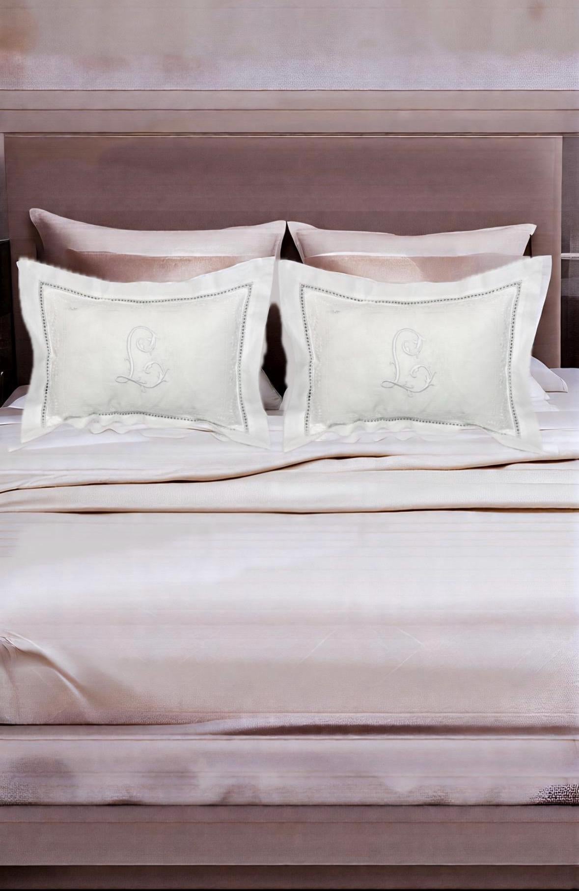 Boudoir pillow Elegant Garland  hemstitched Giglucci Personalized Boudoir Pillow