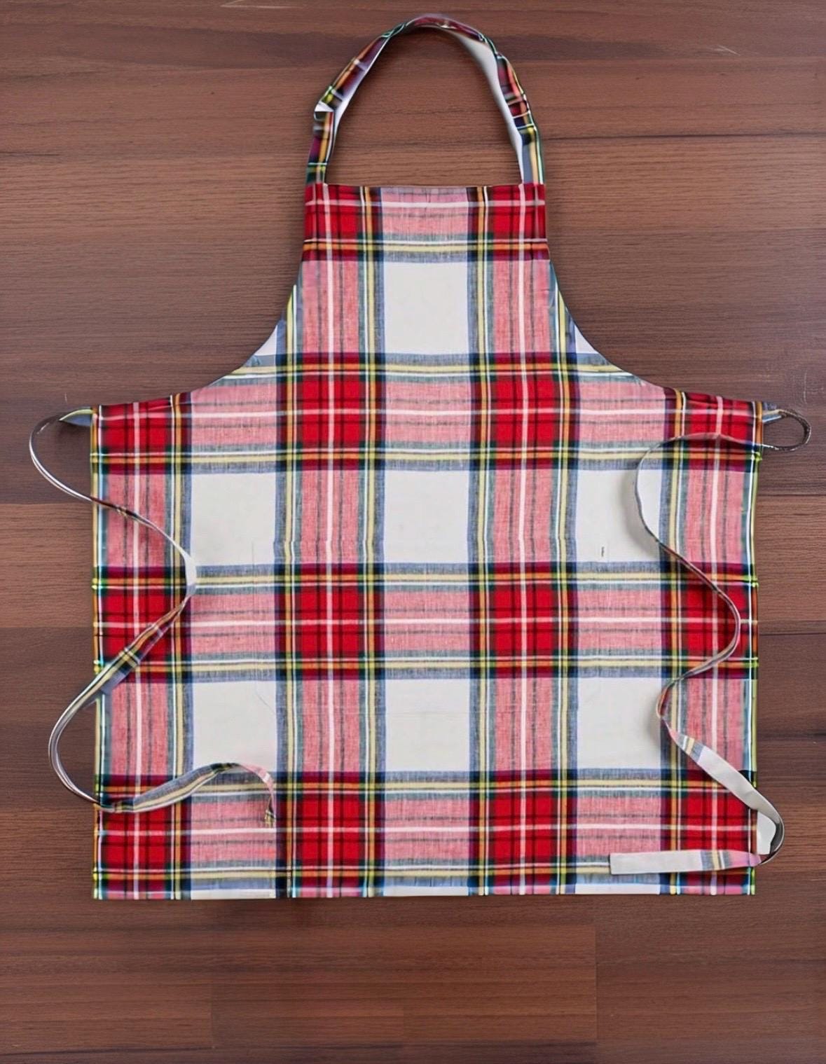 Apron personalized Kitchen linen Bib Teacher Waiter Butler Apron unisex custom embroidered service  bib