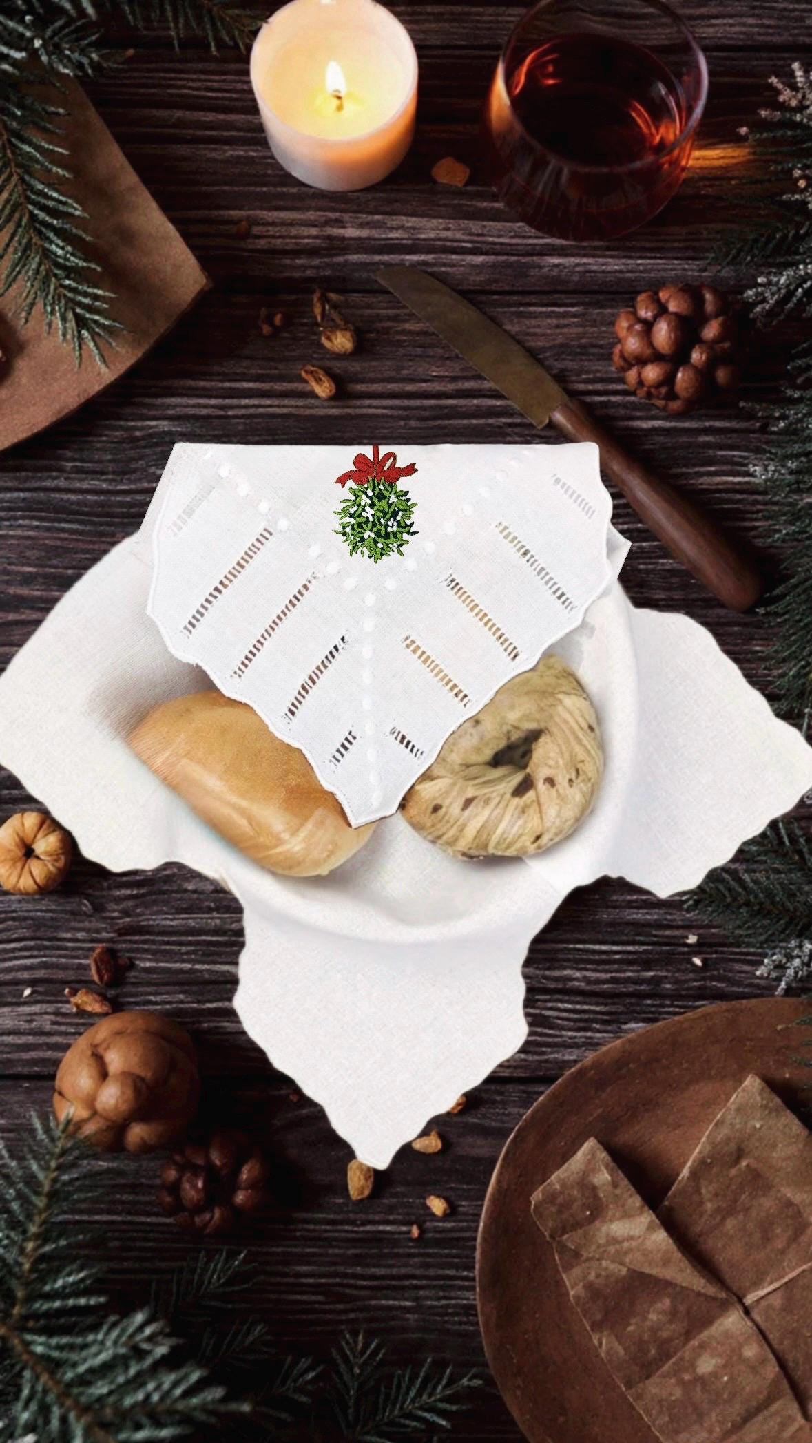 Bread BasketCover linen Bread Napkin Bun Warmer Breadbasket Bread  liner bun roll warmer cover Paneras en Lino Garde pain en lin Easter