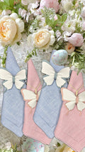 Personalized linen Dinner Napkin pastel colors embroidered linen Napkin Spring Dinner Napkins Easter holiday Bridgerton