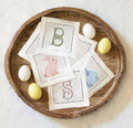 Easter embroidered hemstitched Cocktail Napkins linen Cocktail Spring Napkins brodées Serviette en lin Aperitivo coasters