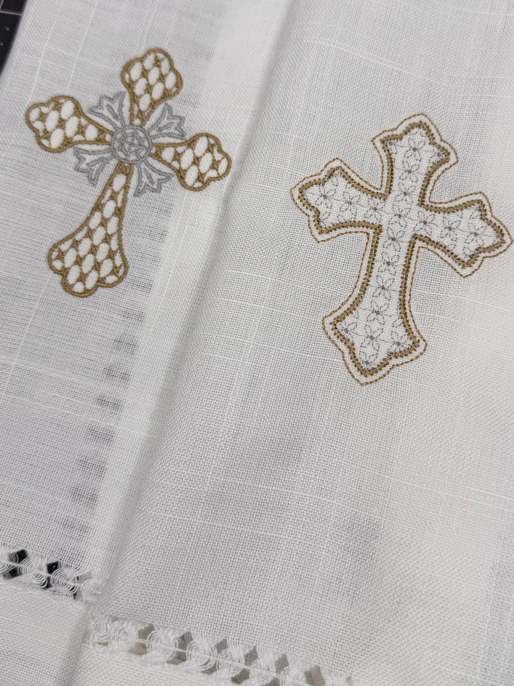 Altar corporal Cloth cross embroidery Holy communion Eucharist Celebration Baptism Lord’s Supper Bread tray communion wafers cover