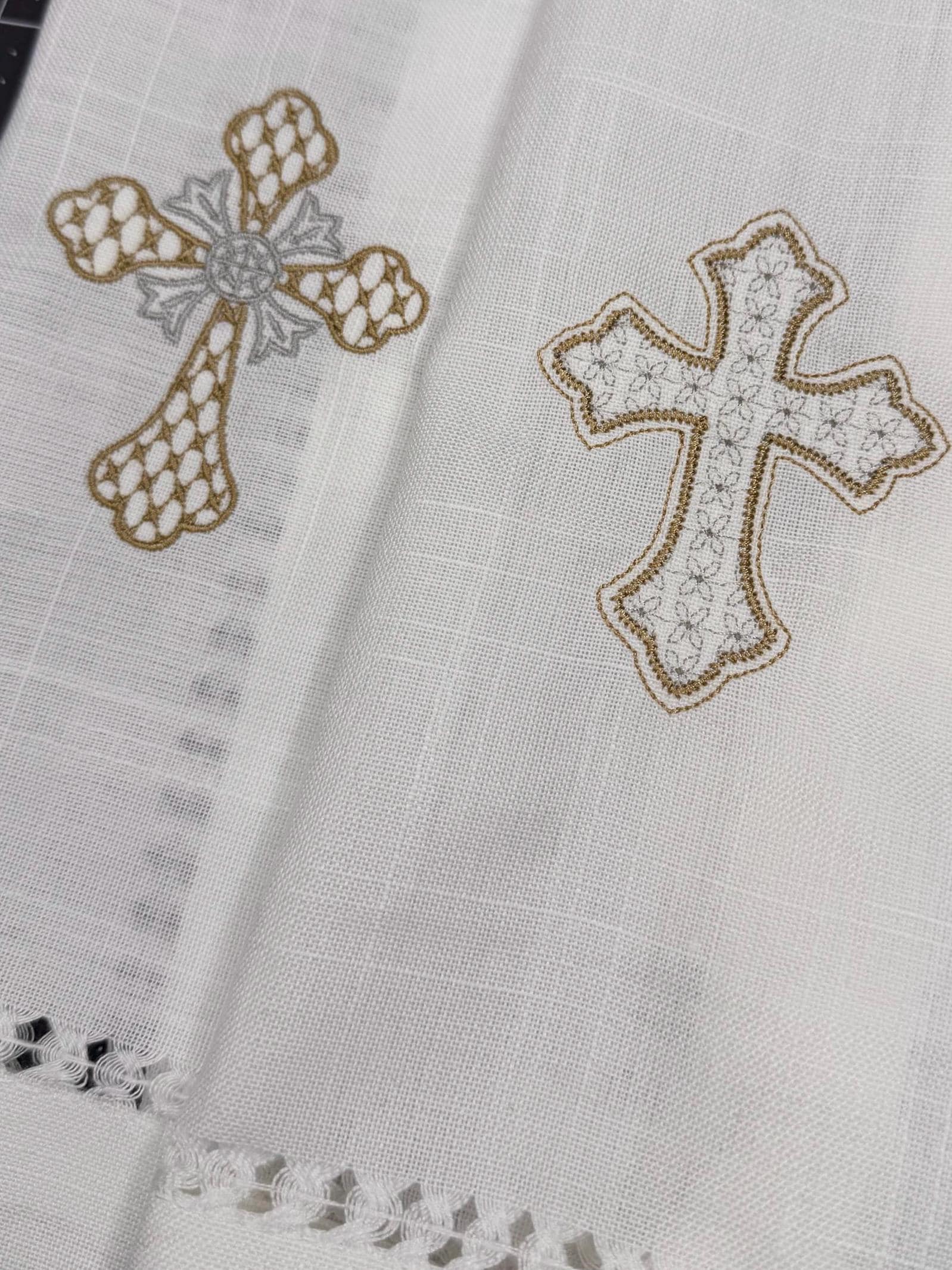 Altar corporal Cloth cross embroidery Holy communion Eucharist Celebration Baptism Lord’s Supper Bread tray communion wafers cover