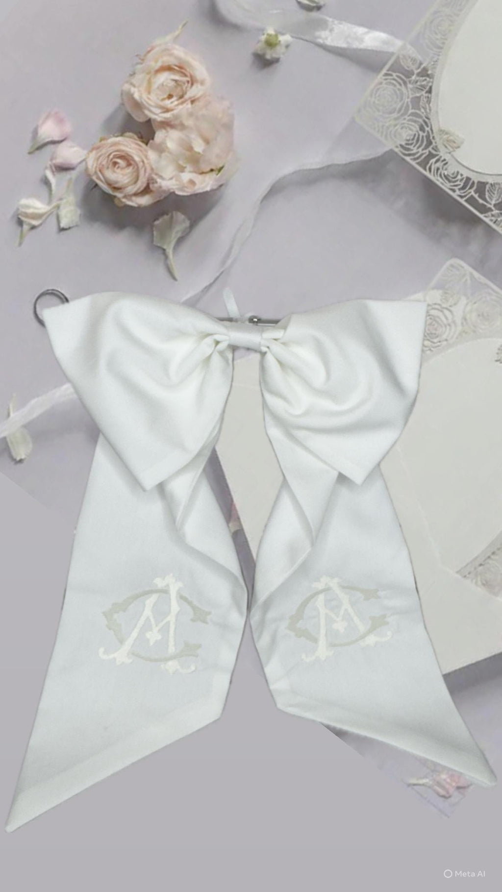 Personalized embroidered Sash flower girl basket sash basket liner for wedding party favors basket bouquet wrap sash favor basket display