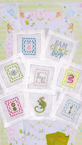 Mahjong tiles embroidered Cocktail Napkins Hand towels personalized Coasters host gift brodées Serviette en lin Aperitivo coasters
