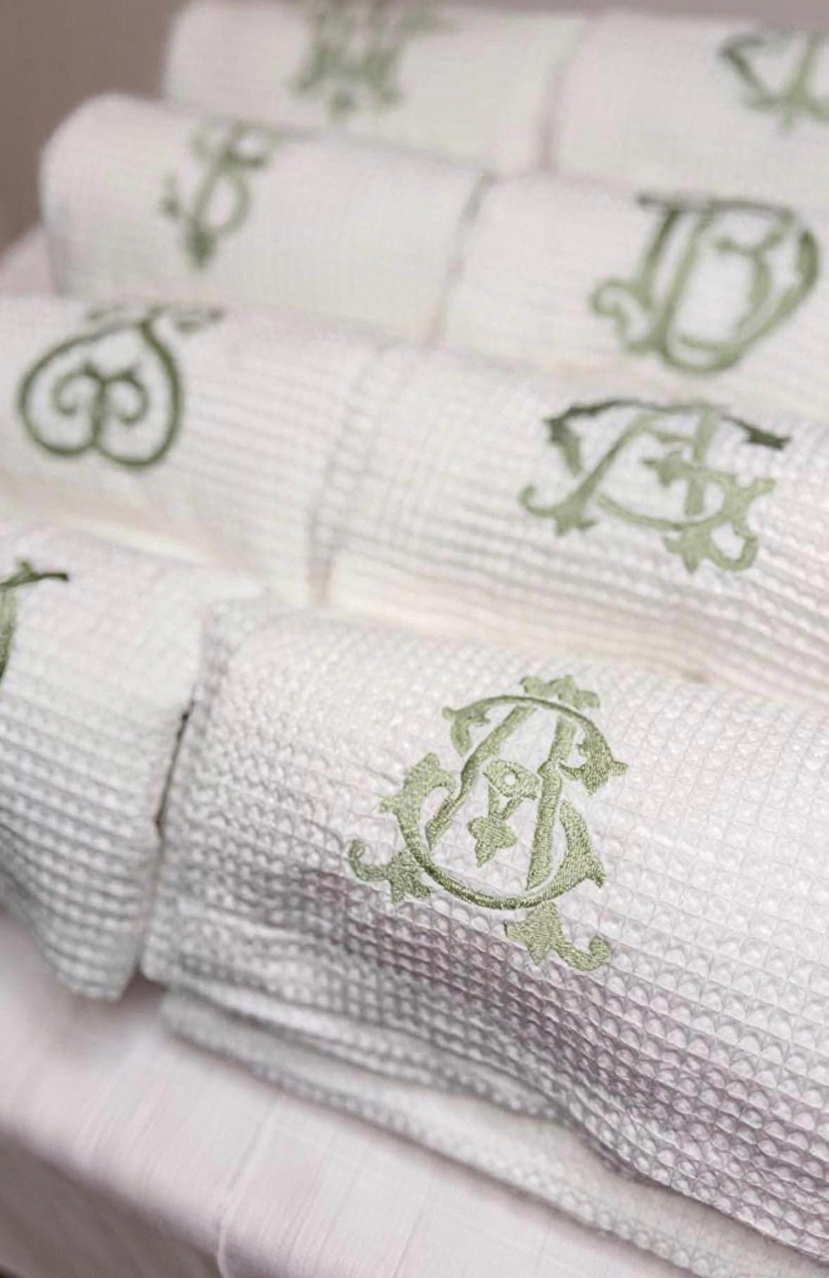 Bridesmaid Monogrammed Waffle Weave Spa bath Wrap Sorority Graduation Bride Bachelorette Party Monogrammed Cotton Bath Wrap Gift