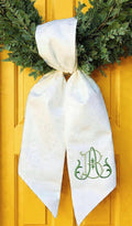 Personalized embroidered Sash Wreath Sash holiday wreath Sash Halloween shamrock Thanksgiving Hanukkah sash