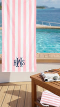 Personalized Quick Dry Beach Towel: Custom Embroidered Pool Towel & Travel Bag
